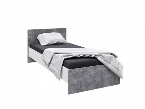 Кровать 900 Лючия белый/ателье светлое