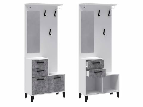 Прихожая Витра 800 центр белый/ателье светлое