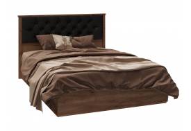 Кровать с мягкой спинкой София СКР-2 1600 с ортопедом Дуб крафт табачный