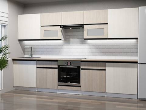 Кухонный гарнитур Кварц Экстра 3000 мм