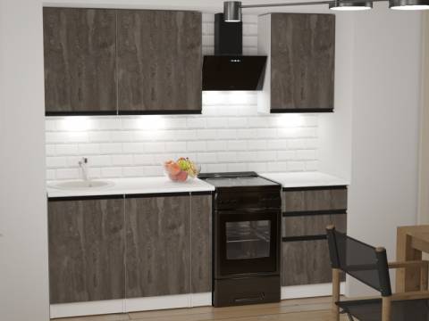 Кухонный гарнитур Ноктюрн стандарт 1600 мм