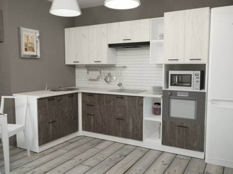 Кухонный гарнитур Сиена мега прайм 1500х2700 мм