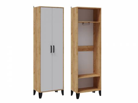 Шкаф платяной Витра белый/Дуб Крафт Золотой