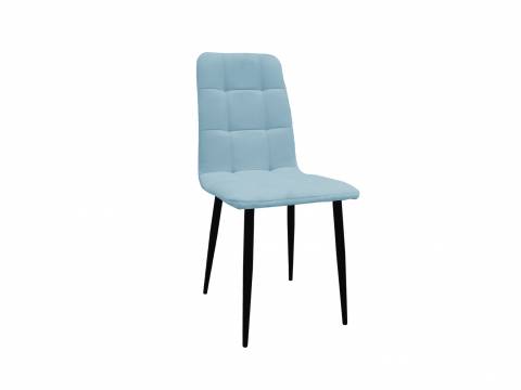 Стул Леон классика небесно-серый, чёрные ножки