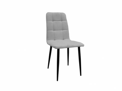 Стул Леон классика серый, чёрные ножки