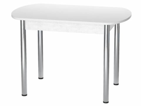 Стол Европейский Пластик Хром белый матовый