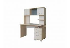 Стол компьютерный Максим-1 Ясень Шимо Светлый