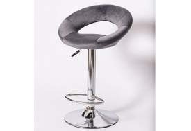 Барный стул BN 1009 Вельвет графит/хром