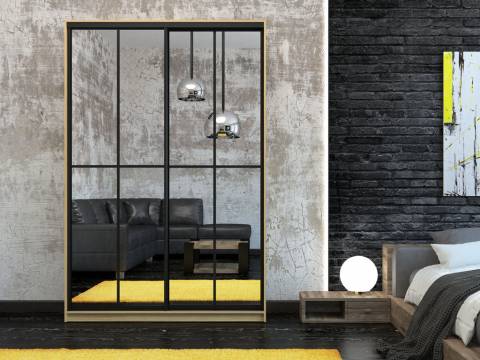 Шкаф-купе Лофт Шк16-47 1600 глубина 470 фасад зеркало +