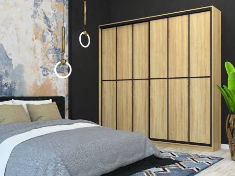 Шкаф-купе Лофт Шк24-60 2400 глубина 600 фасад ЛДСП +