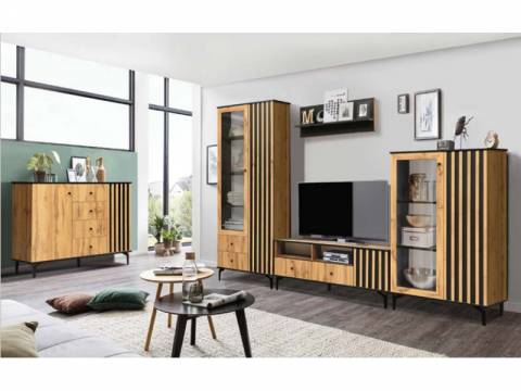 Гостиная Либерти на высоких опорах дуб вотан