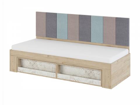 Кровать 0,8 с мягким элементом 2,0 Алиса мод.1.2