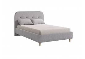 Кровать 1200 Лео велюр галька
