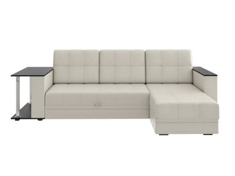Диван угловой Атлант со столиком кожзам бежевый