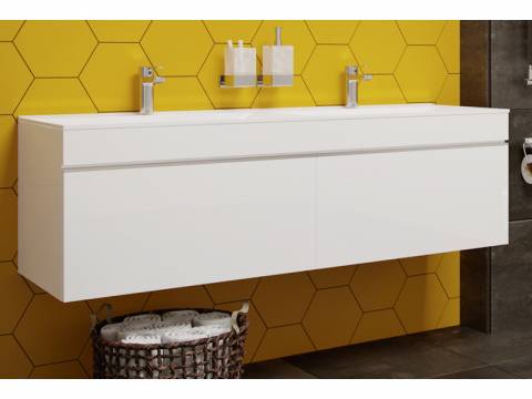 Тумба с раковиной Pulsus 140 подвесная белый