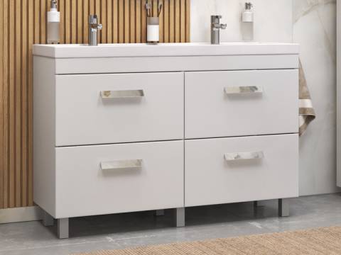 Тумба с раковиной Orlando 120 напольная белый матовый