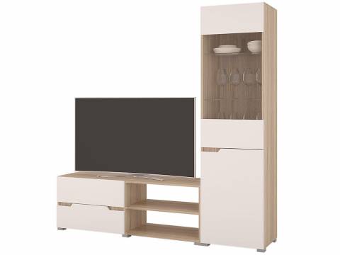 Мини стенка Анталия 1 Белый софт