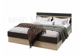 Кровать Ким 1600 с ПМ Ким Графит софт, сонома