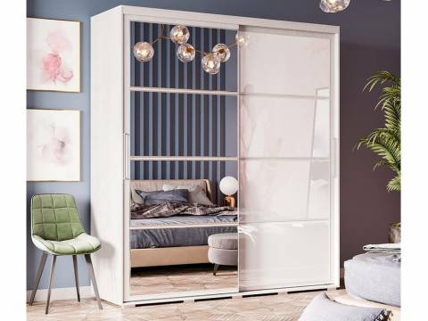 Шкаф-купе Крафт 6 Ясень белый