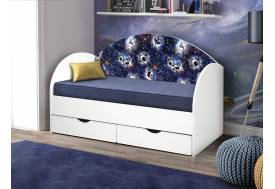 Кровать с продольной мягкой спинкой Софа №11 800х1900 космопузики