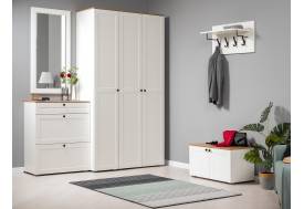 Прихожая Остин Белый шагрень