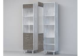 Пенал Эго ПС-1 бетон светлый/камень темный на ножках