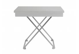 Стол универсальный трансформируемый Андрэ Хром ЛДСП Белый