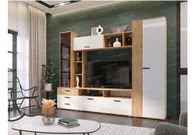 Гостиная Крокус Дуб Вотан-Белый глянец