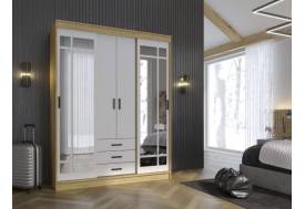 Шкаф купе Лорд Дуб Вотан-Белый гладкий