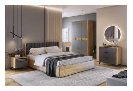 Спальня Адам дуб крафт золотой/графит