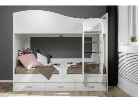 Кровать Mamamia двухъярусная с ящиками КР-05 Белый