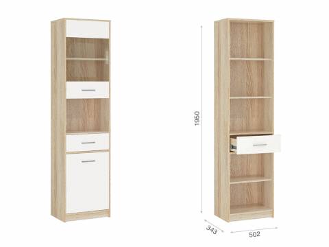 Шкаф-Пенал 1в1д1ящ Стелс