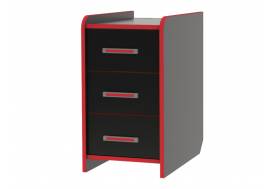 Тумба КЛ №9.3 Черный / Красный