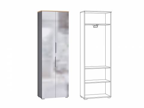 Шкаф для одежды 13.338 Октава Серый Графит