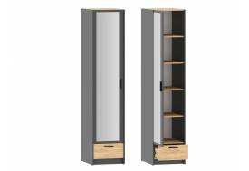 Шкаф для одежды Оттавия НМ 011.20 фасад с зеркалом Антрацит