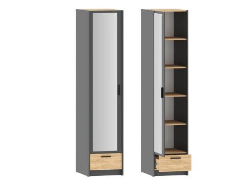 Шкаф для одежды Оттавия НМ 011.20 фасад с зеркалом Антрацит