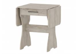 Стол обеденный раскладной с ящиком 6-02.120 Дуб Крафт Серый