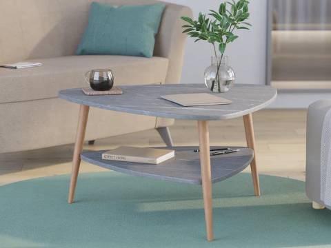 Стол журнальный Дельта Черный мрамор