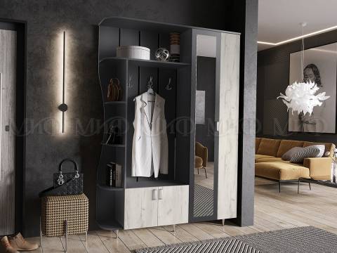 Прихожая Лика-1 крафт белый, графит