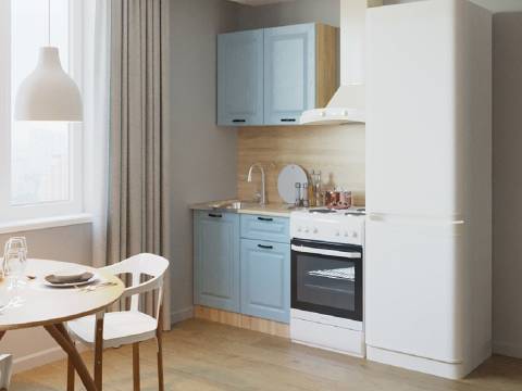 Кухонный гарнитур арт 15 Роял Вуд Голубой Вегас 1000 мм