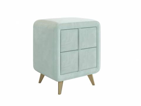 Тумба прикроватная Софи 2 мята велюр
