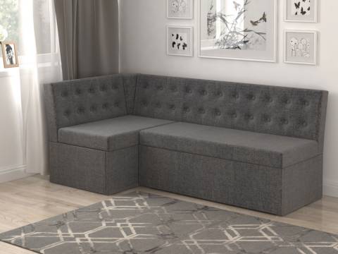 Скамья угловая со спальным местом Олимп темно-серый