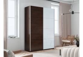 Шкаф-купе Прайм 2-х дверный 1200 ДСП/Стекло Белое Венге