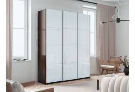 Шкаф-купе Прайм 3-х дверный 1800 три стекла белые Венге