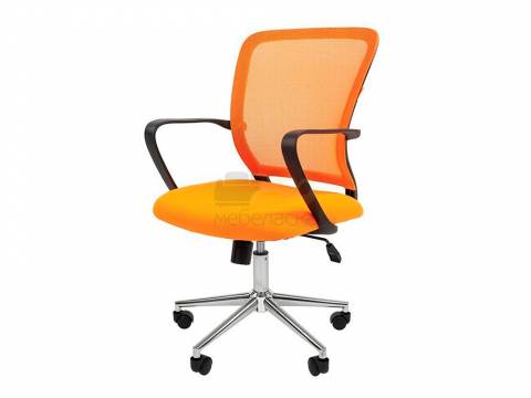 Офисное кресло Chairman 698 Россия TW-66 оранжевый хром new