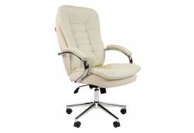 Офисное кресло Chairman 795 Россия натуральная кожа/экокожа белая N
