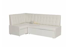 Кухонный уголок КУ 16 с коробом для хранения Линкольн 100 белый