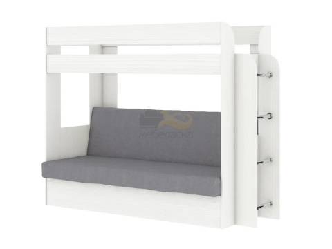 Кровать двухъярусная Карамель 75 бодега светлый-Vivaldi 7 грей