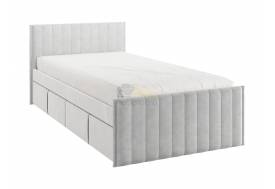 Кровать с ящиками Твикс цвет велюра галька