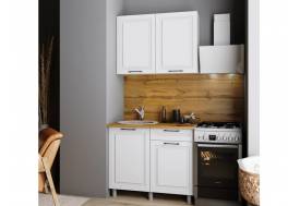 Кухня Аликанте 1000 МДФ Белый снег без столешницы